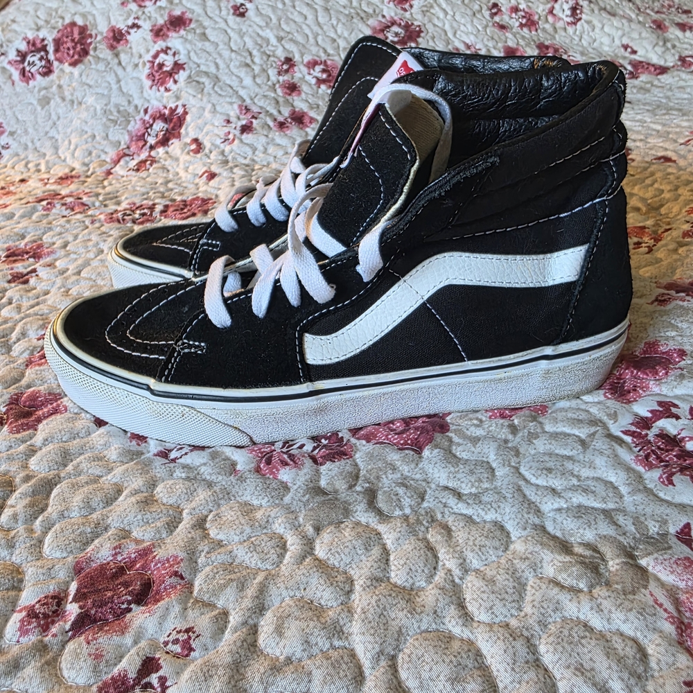 Vans Old School High-Top Black and White Sneakers